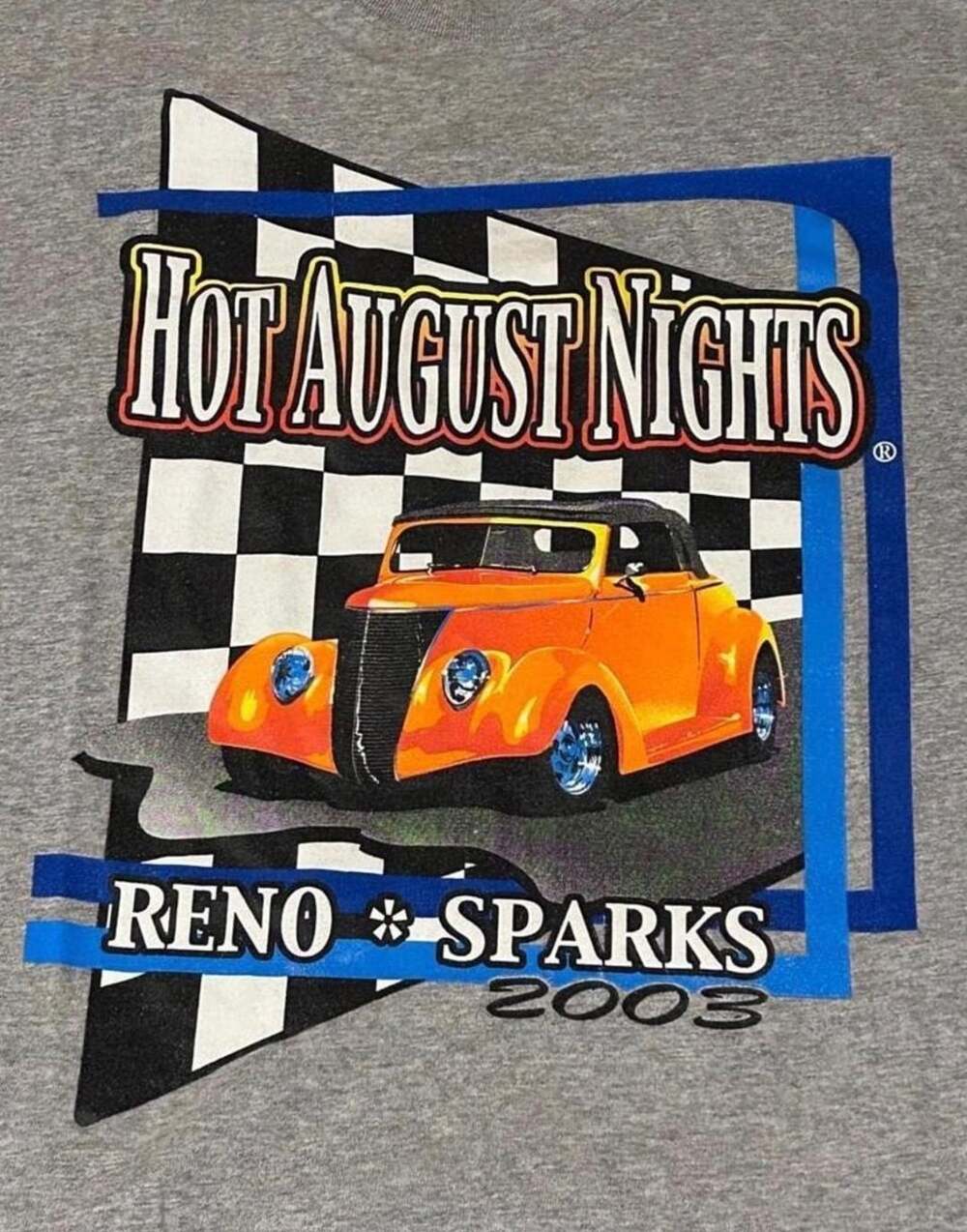 Port And Company Hot August Nights Reno Sparks 2003 T-Shirt XL Gray